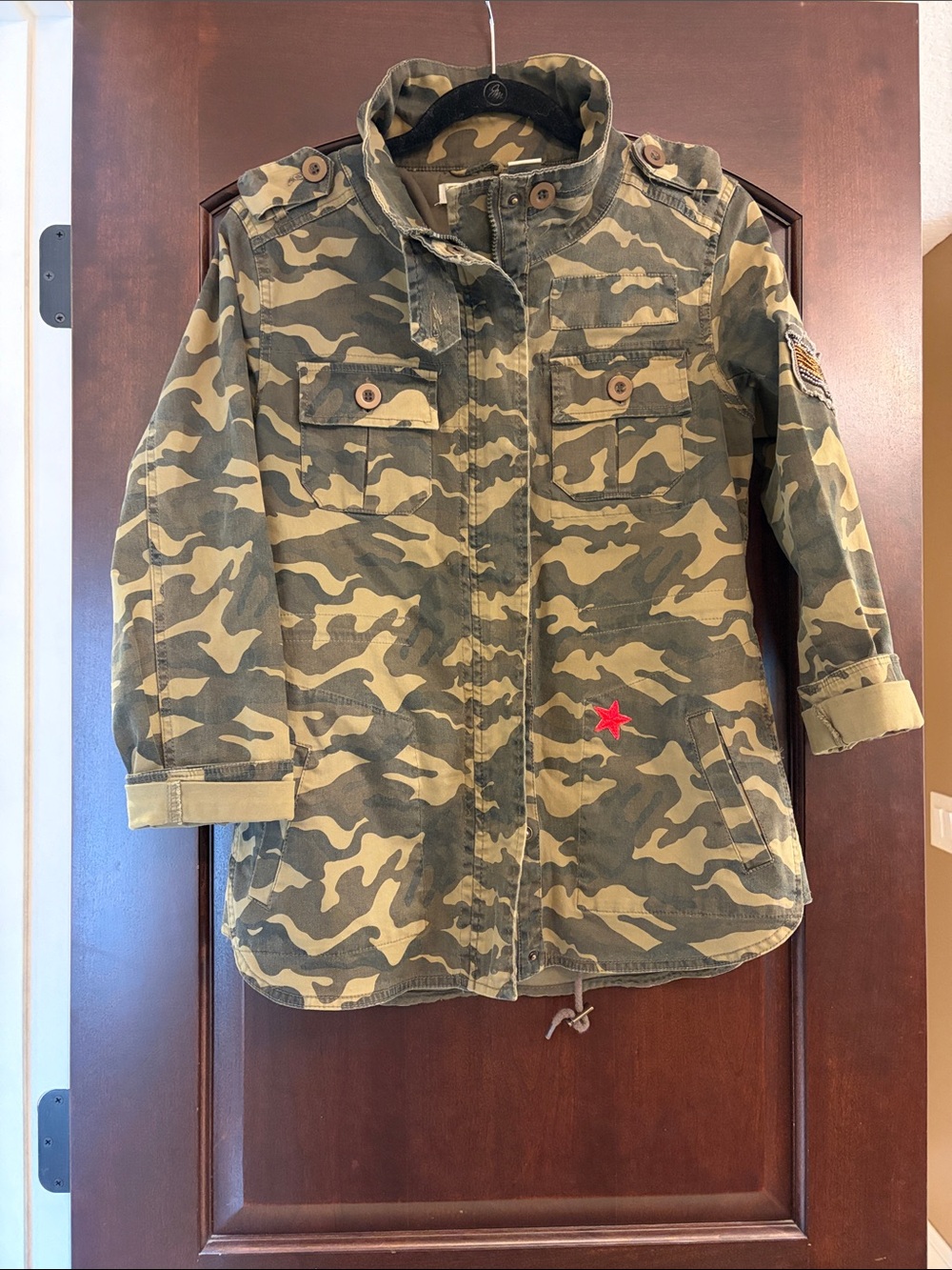 Kersh Women’s Olive Green Camouflage Utility Jacket